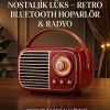 ® Yeni Ürün Nostaljik Retro Bluetooth FM Radyo, USB ve Bluetooth Kablosuz Hoparlör